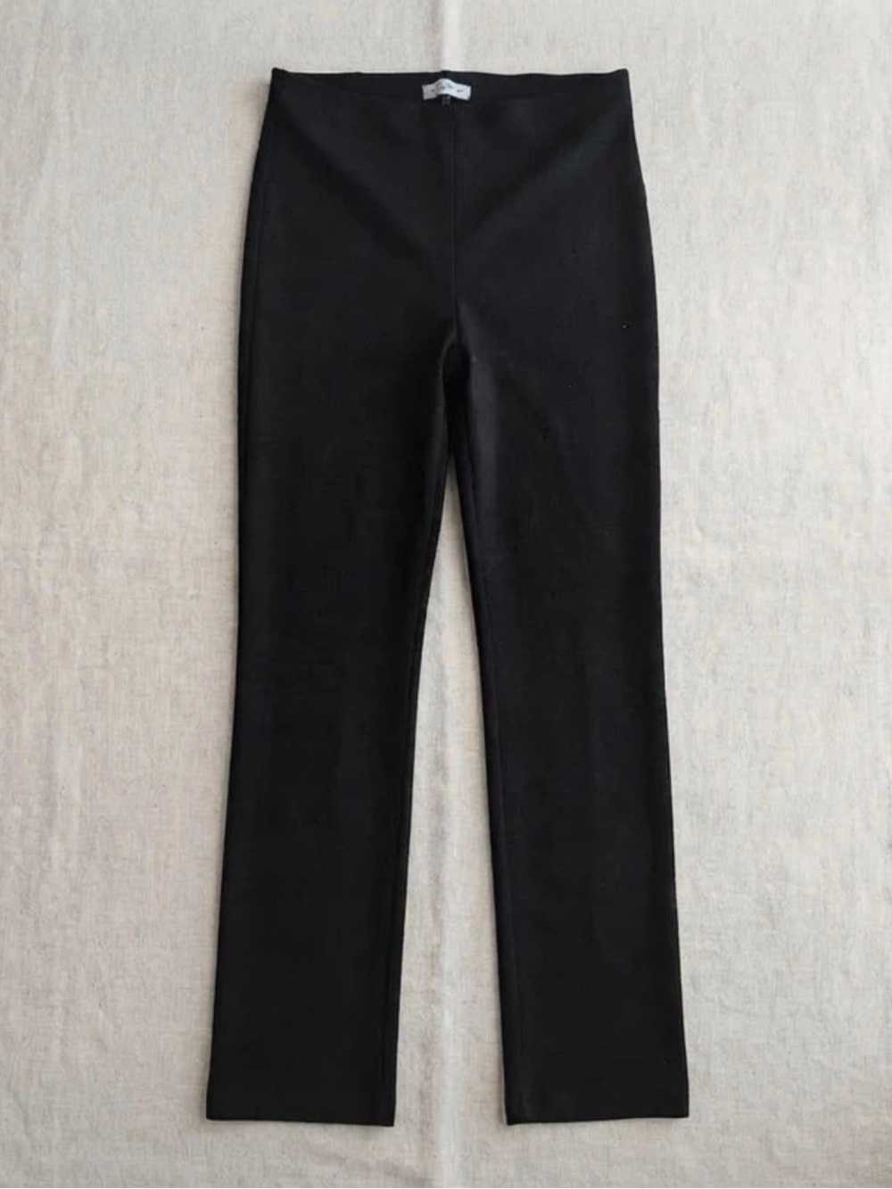 Eileen Fisher XS Black Straight Leg Pants Italian Fabric Pull On